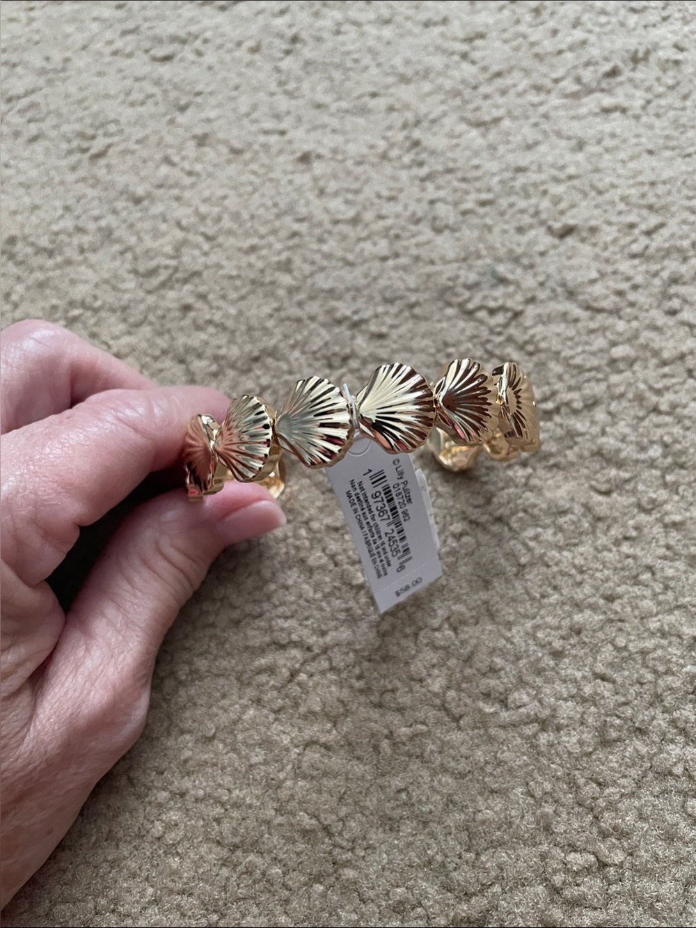 Lilly Pulitzer Gold Shell Motif Bracelet